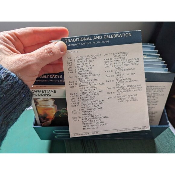 1960s Marguerite Patten's Recipe Cards in Box blue by Paul Hamlyn Ltd England - Picture 8 of 10